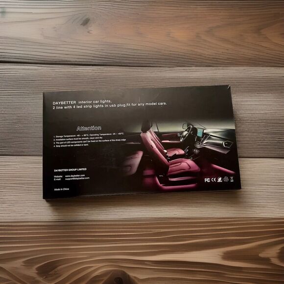 Daybetter Interior 2 Line LED Strip Lights USB Bluetooth Kit Remote Car Truck - Picture 9 of 9